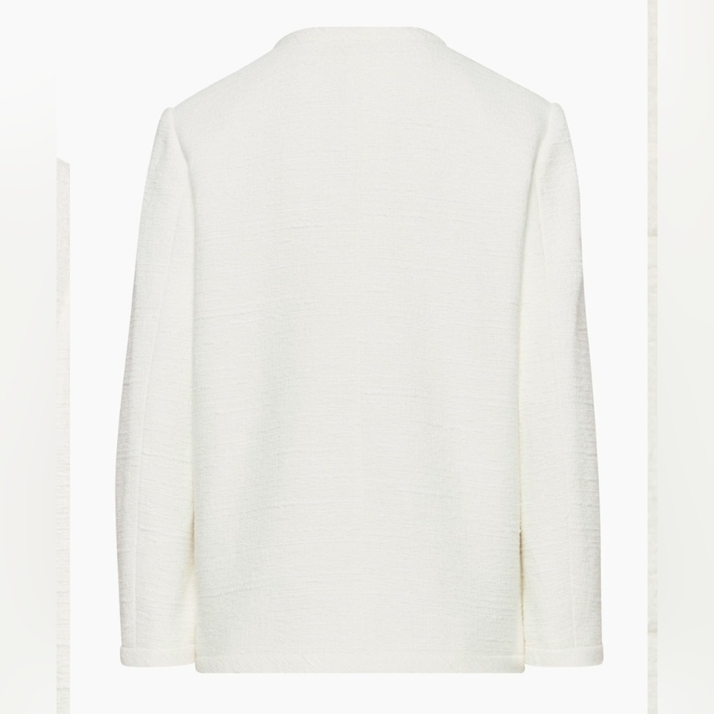 New Aritzia Babaton Celebration Tweed Jacket White Size 2XS - Picture 7 of 12